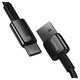 USB кабель Baseus Tungsten Gold, USB тип-C, USB тип-A, 100 см, 100 Вт, чорний, #CAWJ000001 Прев'ю 4