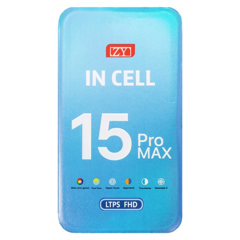 Дисплей для iPhone 15 Pro Max, черный, с рамкой, Copy, (TFT), ZY, LTPS FHD Превью 1