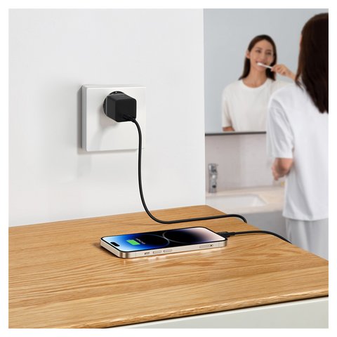 Mains Charger Baseus GaN5 mini, (20 W, Fast Charge, black, 1 output) #CCGN050101 Preview 1