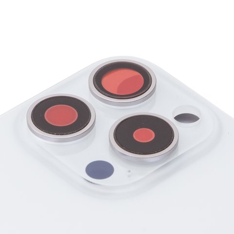 Housing Back Cover compatible with iPhone 15 Pro, (white, with camera lens, Original (PRC)) Preview 1