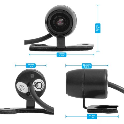 Cámara de visión trasera para Toyota Camry Corolla RAV4 Highlander Tacoma Prius / Scion tC xB FR-S / Subaru Forester Crosstrek Impreza WRX BRZ XV modelos 2008-2015 con juego de cables y cable de conexión de 16 pines Vista previa  4