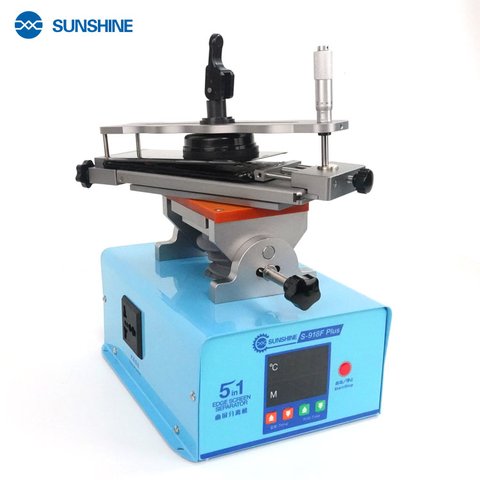 LCD Touch Screen Glass Separator Sunshine S-918F Plus, (with vacuum pump, for LCDs up to 7", 5-in-1) Preview 1