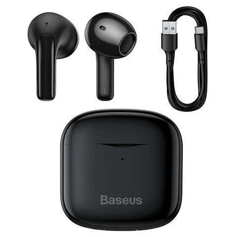 Headphone Baseus Bowie E3, (wireless, black, with charging case, with USB cable Type-C) #NGTW080001 Preview 1