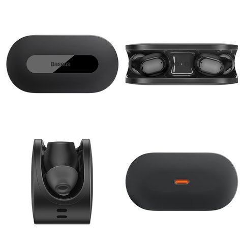 Headphone Baseus Bowie EZ10, (wireless, black, with charging case, with cable) #A00054300116-Z1 Preview 1