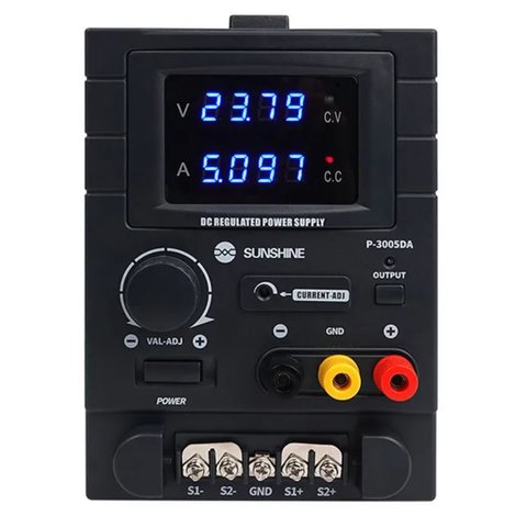 Fuente de alimentación (potencia) Sunshine P-3005DA, un canal, transformador, hasta 30 V, hasta 5 A, indicadores de diodos de luz Vista previa  1