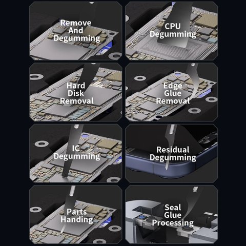 Juego de bisturíes Mechanic KH-001, para microcircuitos, 8 in 1 Vista previa  2