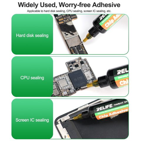 Adhesivo RELIFE RL-035E, negro, UV, 10 ml, compound Vista previa  5