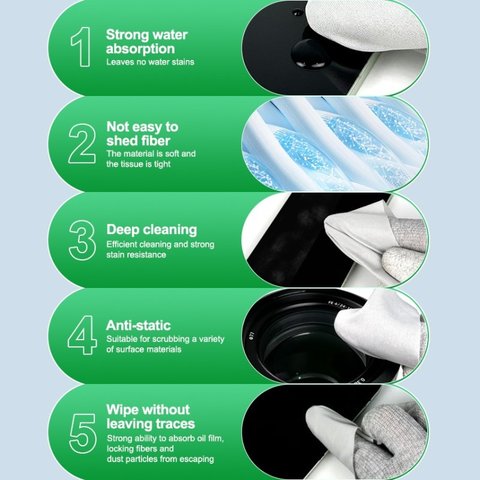 Toalla de microfibra RELIFE RL-045A, para eliminar polvo y huellas,  100 uds., 100*100 mm Vista previa  2