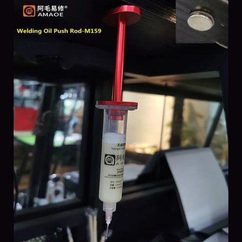 Fundente en pasta Amaoe M52, con émbolo metálico, libre de halógeno, 19 g, M159+M50-10CC Vista previa  2