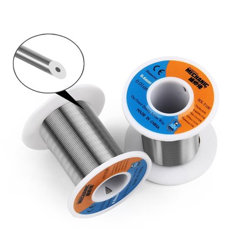 Estaño Mechanic HX-T100, Sn 63% , Pb 37%, flux 1-3%, 1,0 mm, 200 g Vista previa  1
