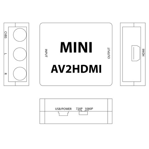Перетворювач відеосигналу CVBS в HDMI Прев'ю 4