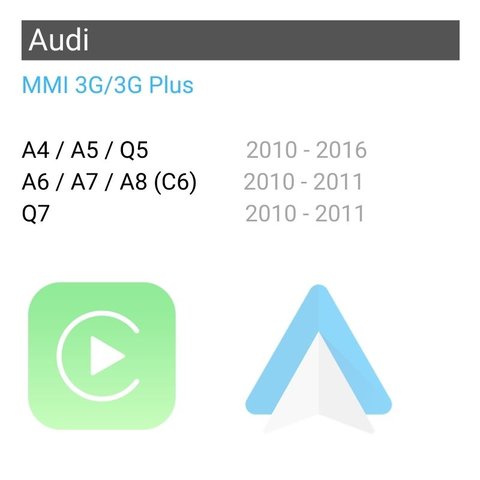 Безпровідний CarPlay та Android Auto адаптер для Audi з MMI 3G/3G Plus Прев'ю 1
