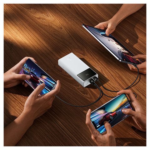 Power bank Baseus Star-Lord Digital, 30000 мАг, 30 Вт, білий, Power Delivery (PD), #P10022905213-00 Прев'ю 2