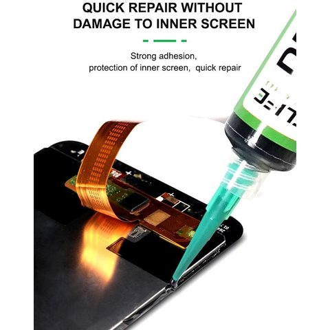 Клей RELIFE RL-035A, полиуретановый, черный, для приклеивания задних крышек, для дисплейных рамок, 30 мл Превью 2