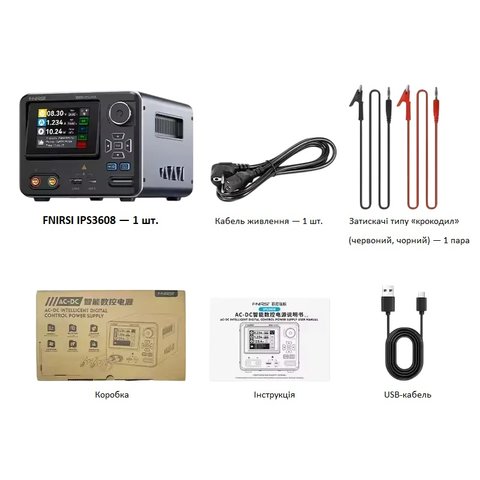 Лабораторний блок живлення FNIRSI IPS3608 Прев'ю 5