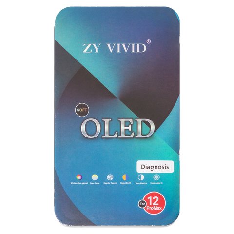 Дисплей для iPhone 12 Pro Max, чорний, з рамкою, High Copy, без помилки, (OLED), ZY-OLED OEM hard, diagnosable Прев'ю 1